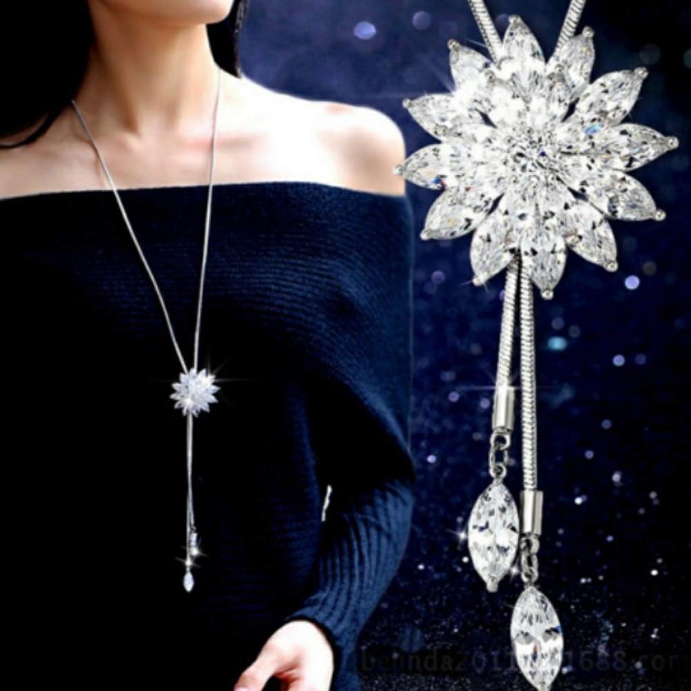 Flower Rhinestone Necklace📿